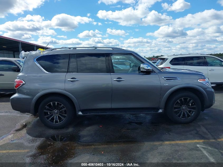 2020 Nissan Armada Platinum 4Wd VIN: JN8AY2NE4L9781381 Lot: 40610403