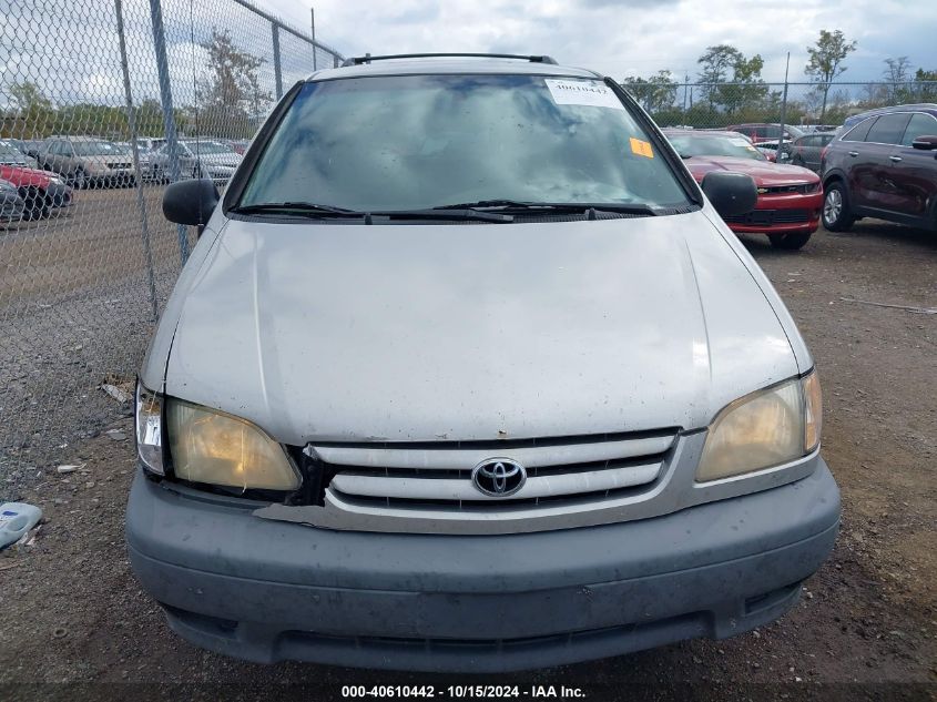 2001 Toyota Sienna Le VIN: 4T3ZF13C81U362303 Lot: 40610442