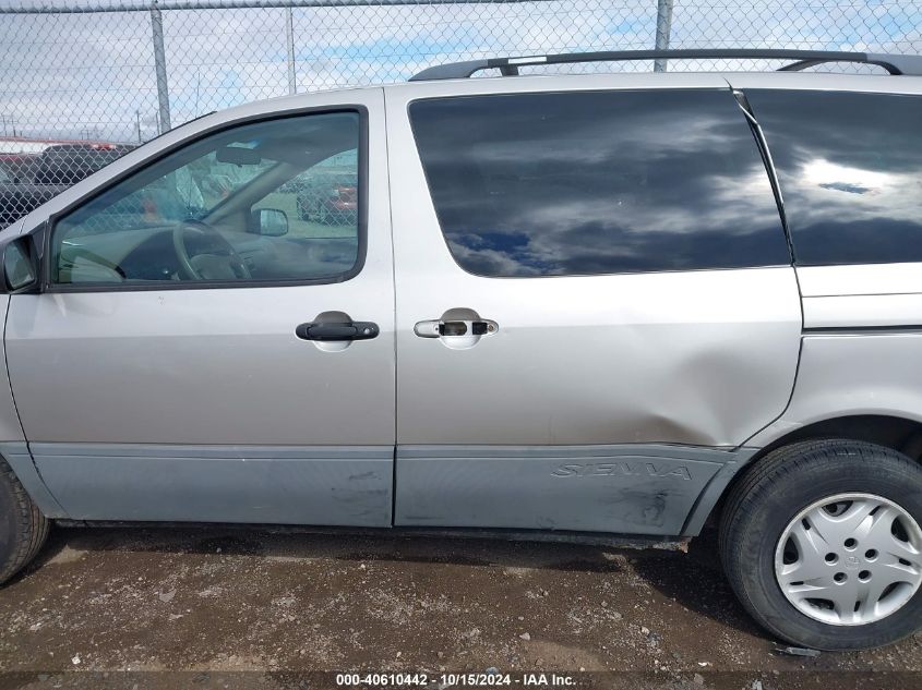 2001 Toyota Sienna Le VIN: 4T3ZF13C81U362303 Lot: 40610442