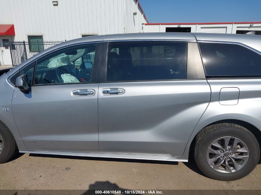 2021 Toyota Sienna Xle VIN: 5TDYRKEC1MS068981 Lot: 40610548