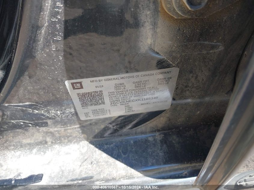 2019 Chevrolet Silverado 1500 Ld Wt VIN: 2GCVKNECXK1165349 Lot: 40610567