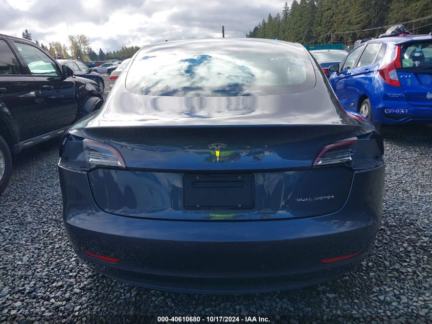 2019 Tesla Model 3 Long Range/Performance VIN: 5YJ3E1EB0KF386437 Lot: 40610680