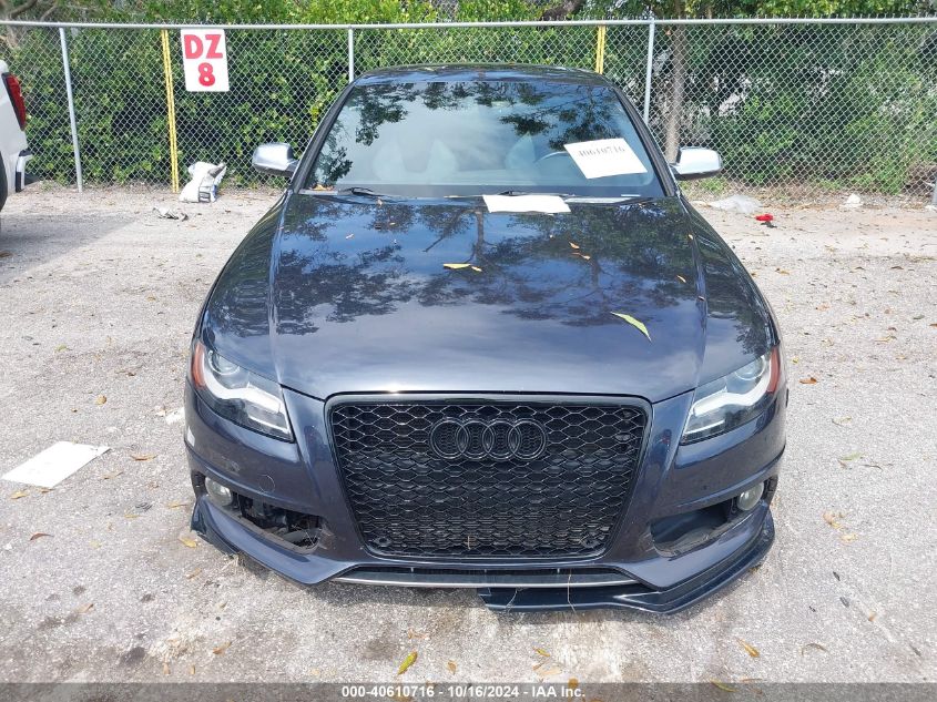 2012 Audi S4 3.0 Premium Plus VIN: WAUBGAFLXCA110500 Lot: 40610716