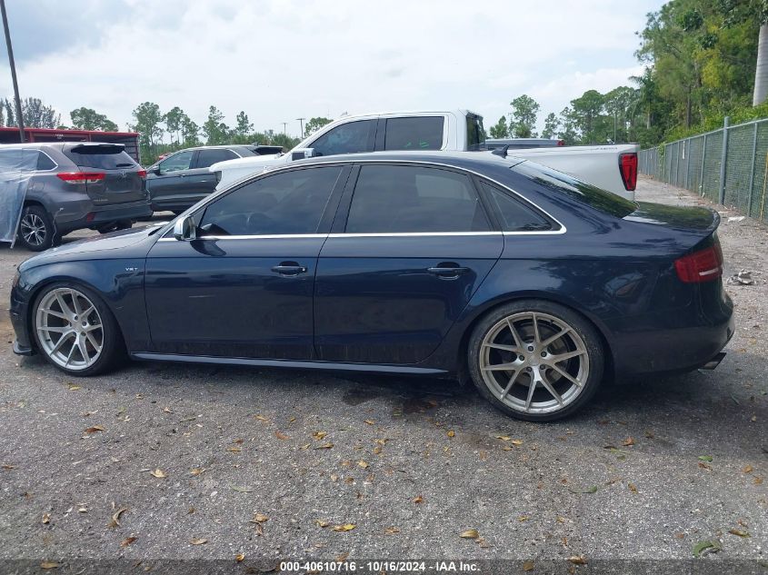 2012 Audi S4 3.0 Premium Plus VIN: WAUBGAFLXCA110500 Lot: 40610716