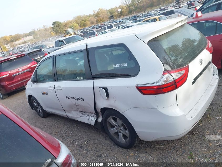 2017 Toyota Sienna L 7 Passenger VIN: 5TDZZ3DC2HS873308 Lot: 40611045