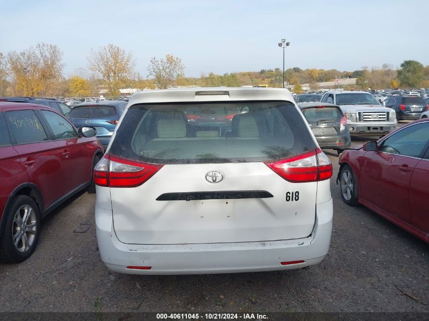 2017 Toyota Sienna L 7 Passenger VIN: 5TDZZ3DC2HS873308 Lot: 40611045