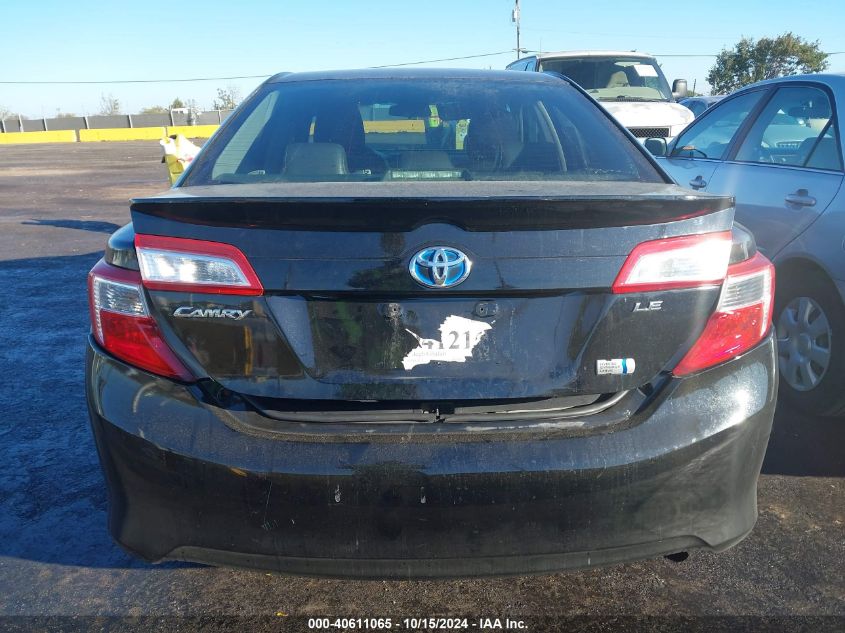 2012 Toyota Camry Hybrid Le VIN: 4T1BD1FK7CU028155 Lot: 40611065