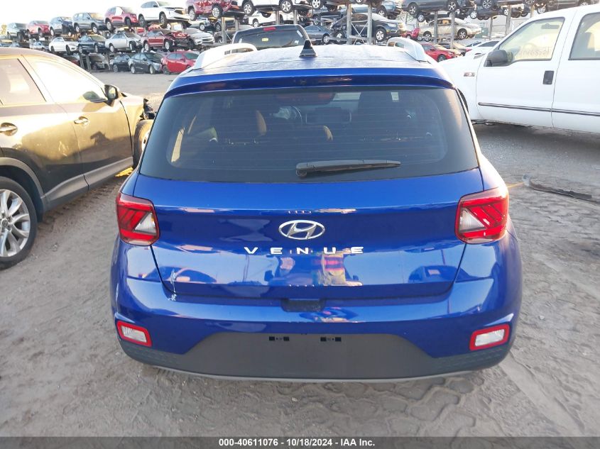 2022 Hyundai Venue Sel VIN: KMHRC8A31NU142505 Lot: 40611076