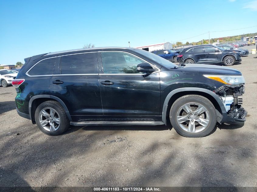 2014 Toyota Highlander Limited/Ltd Platnum VIN: 5TDDKRFH3ES023211 Lot: 40611183