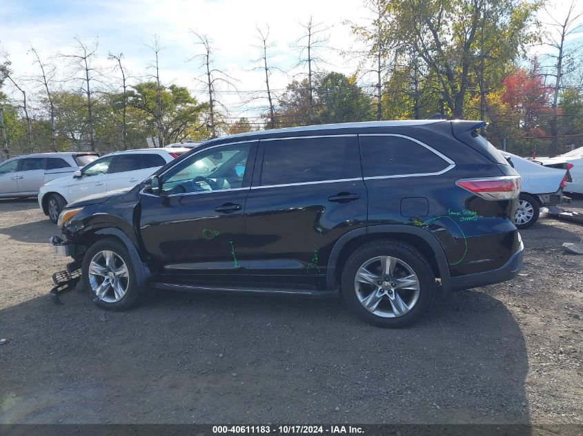 2014 Toyota Highlander Limited/Ltd Platnum VIN: 5TDDKRFH3ES023211 Lot: 40611183