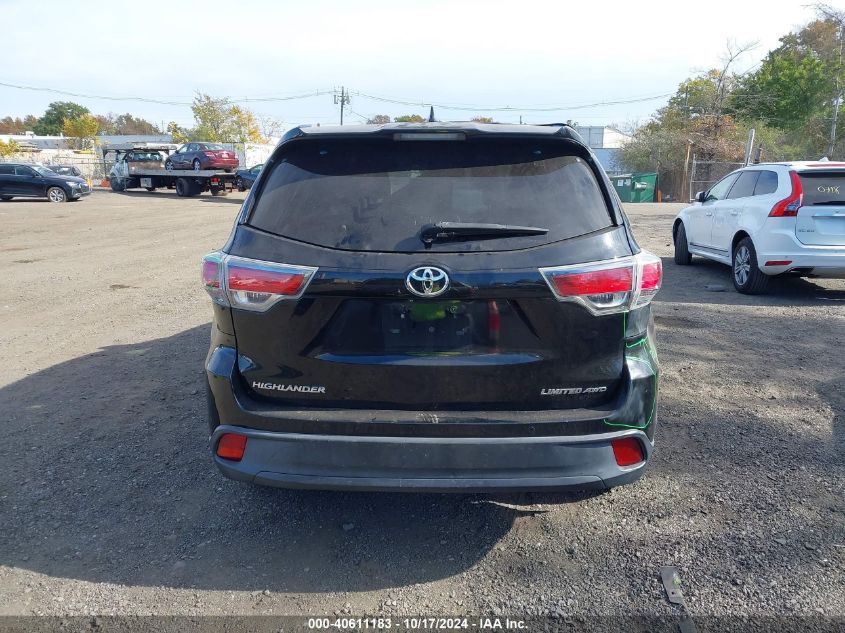 2014 Toyota Highlander Limited/Ltd Platnum VIN: 5TDDKRFH3ES023211 Lot: 40611183