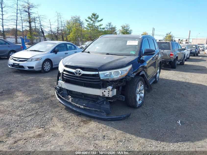 2014 Toyota Highlander Limited/Ltd Platnum VIN: 5TDDKRFH3ES023211 Lot: 40611183