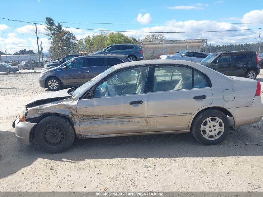 2001 Honda Civic Lx VIN: 2HGES165X1H611645 Lot: 40611400