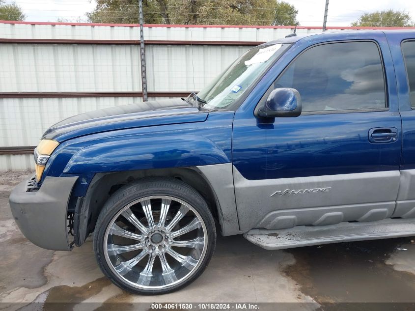 2002 Chevrolet Avalanche 1500 VIN: 3GNEK13T72G174634 Lot: 40611530