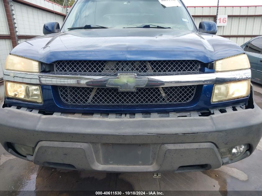 2002 Chevrolet Avalanche 1500 VIN: 3GNEK13T72G174634 Lot: 40611530