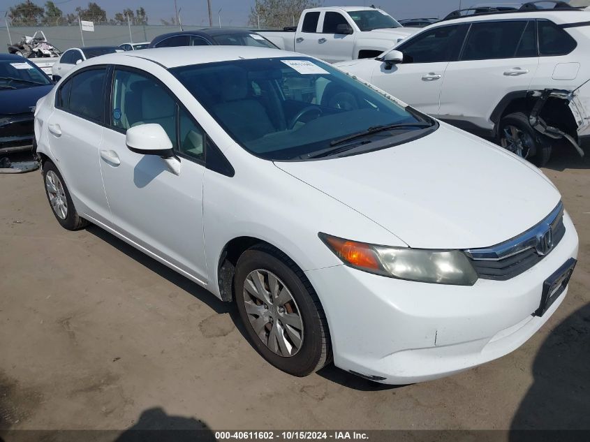 2012 Honda Civic Lx VIN: 19XFB2F52CE311234 Lot: 40611602