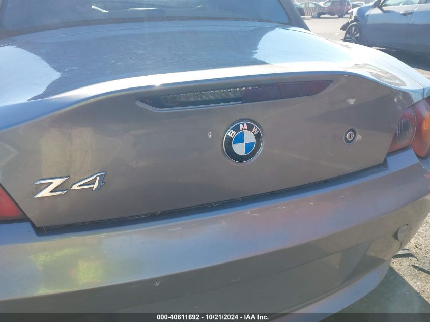 2004 BMW Z4 2.5I VIN: 4USBT33554LS53452 Lot: 40611692