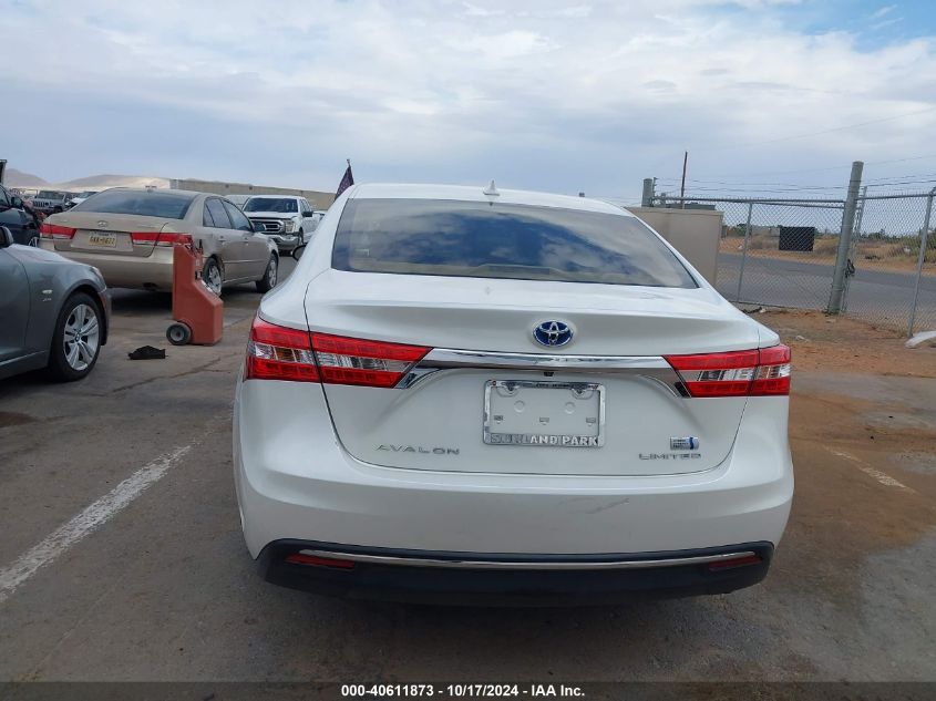 2014 Toyota Avalon Hybrid Limited VIN: 4T1BD1EB7EU023087 Lot: 40611873