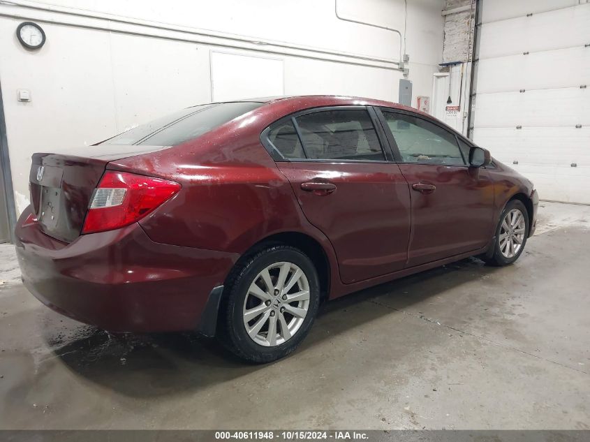 2012 Honda Civic Ex VIN: JHMFB2F81CS004918 Lot: 40611948