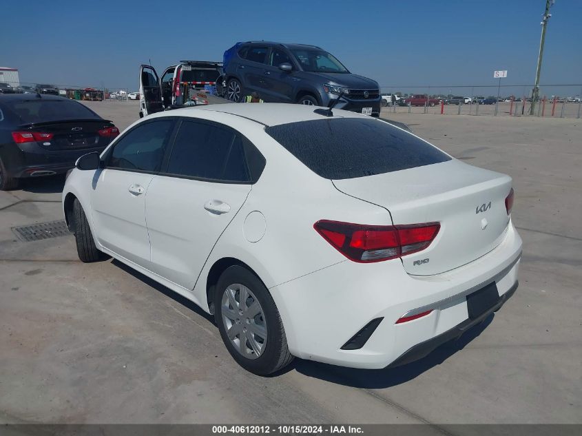 2023 Kia Rio Lx VIN: 3KPA24ADXPE626812 Lot: 40612012