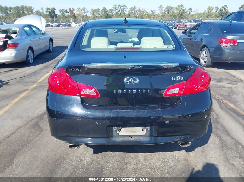 2012 Infiniti G37X VIN: JN1CV6AR7CM672961 Lot: 40612338