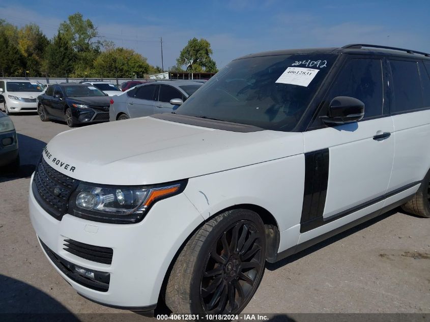 2015 Land Rover Range Rover 5.0L V8 Supercharged VIN: SALGS2TF8FA204092 Lot: 40612831