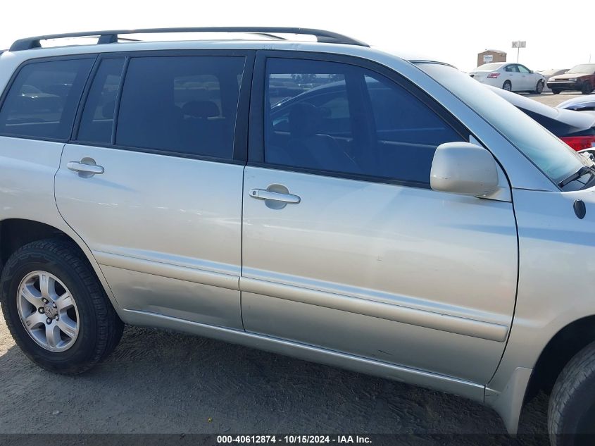 2003 Toyota Highlander V6 VIN: JTEHF21A430124731 Lot: 40612874