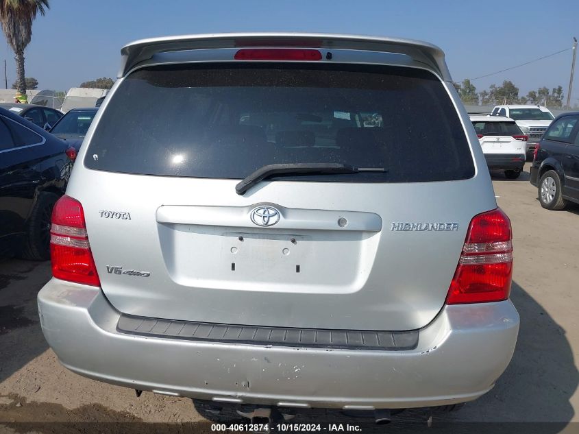 2003 Toyota Highlander V6 VIN: JTEHF21A430124731 Lot: 40612874