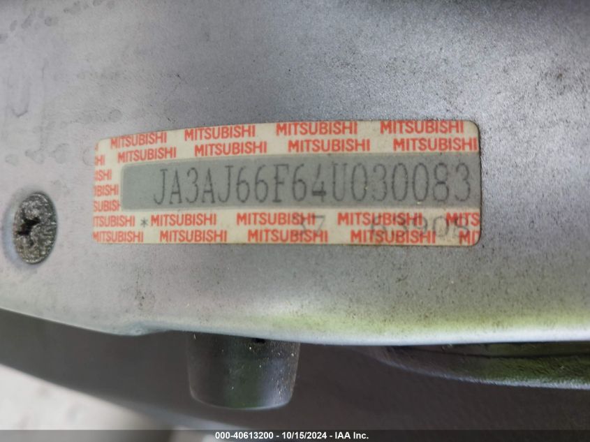 2004 Mitsubishi Lancer Ralliart VIN: JA3AJ66F64U030083 Lot: 40613200