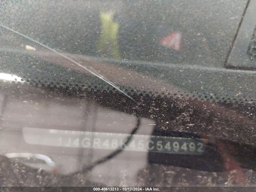 2005 Jeep Grand Cherokee Laredo/Columbia/Freedom VIN: 1J4GR48K45C549492 Lot: 40613213