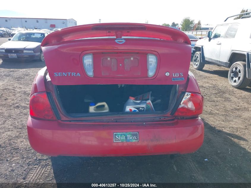 2006 Nissan Sentra 1.8S VIN: 3N1CB51D56L635364 Lot: 40613257