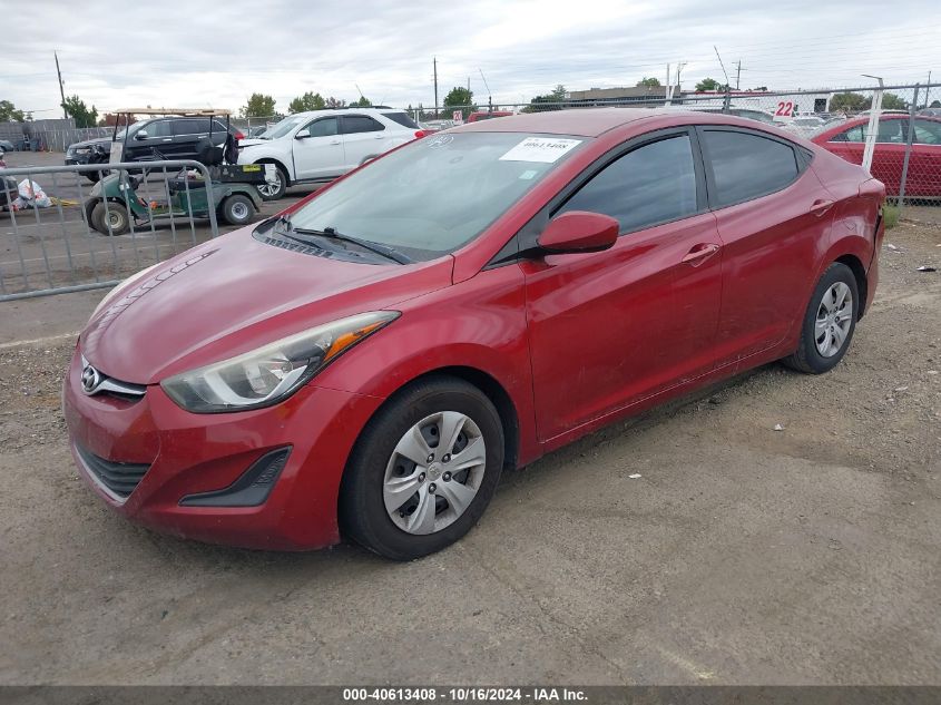 2016 Hyundai Elantra Se VIN: 5NPDH4AE3GH714519 Lot: 40613408