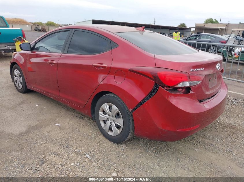 2016 Hyundai Elantra Se VIN: 5NPDH4AE3GH714519 Lot: 40613408