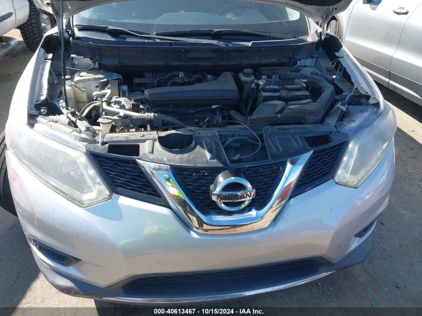 2016 Nissan Rogue S VIN: KNMAT2MV3GP611798 Lot: 40613467