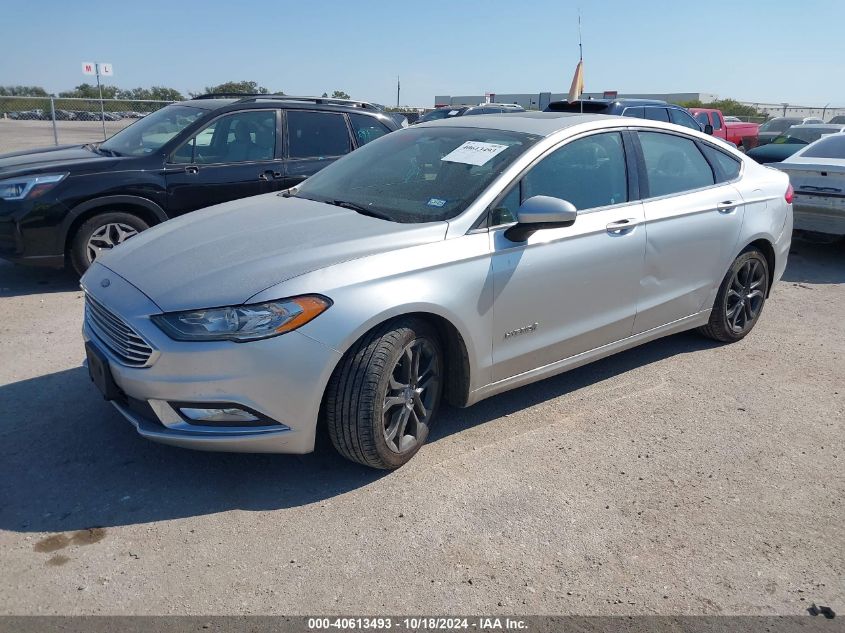 VIN 3FA6P0LU6JR207309 2018 Ford Fusion, Hybrid SE no.2