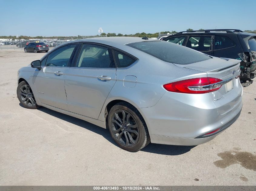 VIN 3FA6P0LU6JR207309 2018 Ford Fusion, Hybrid SE no.3