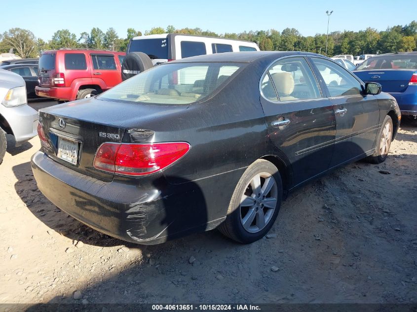 2005 Lexus Es 330 VIN: JTHBA30G255069043 Lot: 40613651