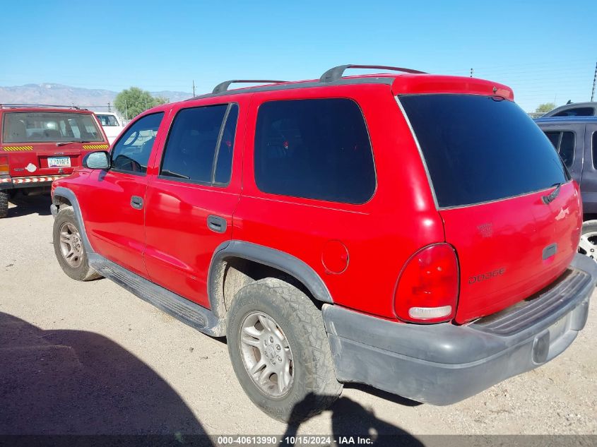 2003 Dodge Durango Sport/Sxt VIN: 1D4HR38N53F500427 Lot: 40613990