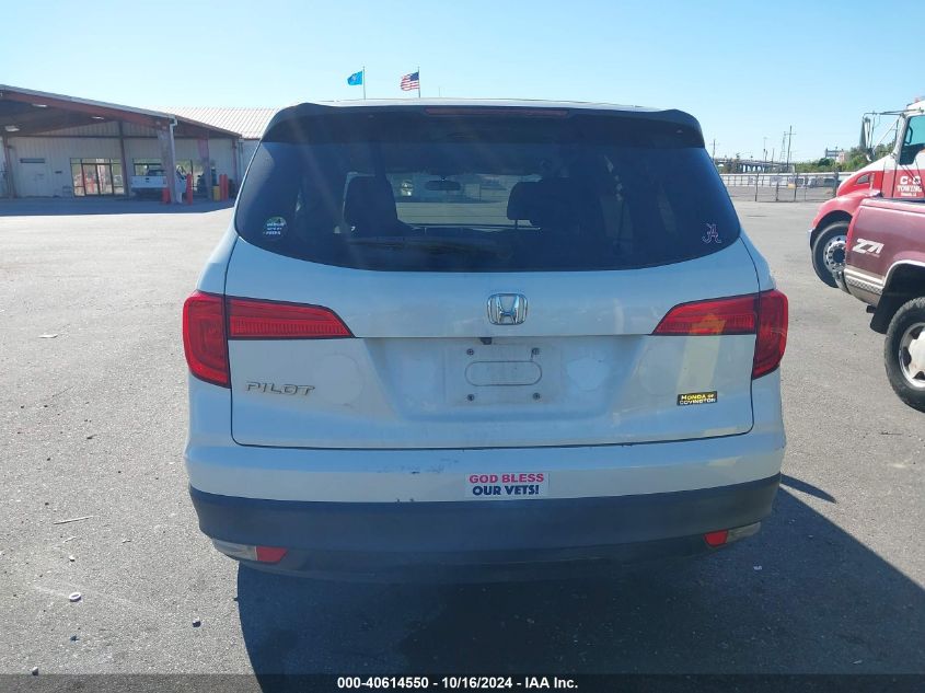 2018 Honda Pilot Lx VIN: 5FNYF5H16JB031722 Lot: 40614550