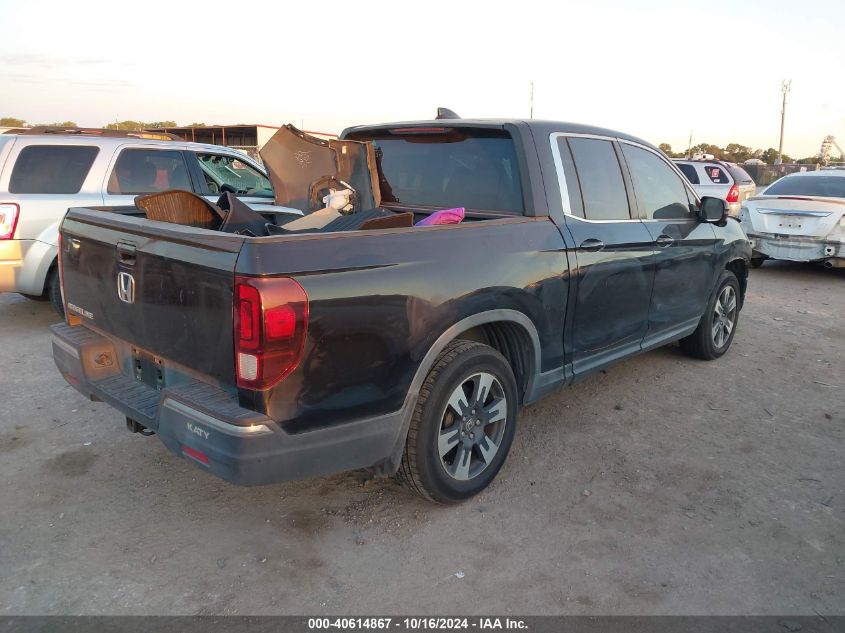 2018 Honda Ridgeline Rtl-T VIN: 5FPYK2F63JB002307 Lot: 40614867