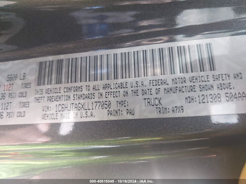 2020 JEEP GLADIATOR SPORT S 4X4 - 1C6HJTAGXLL177050