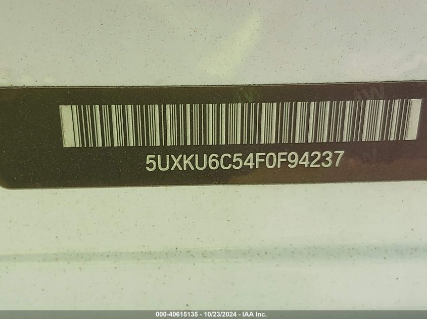 VIN 5UXKU6C54F0F94237 2015 BMW X6, Xdrive50I no.9