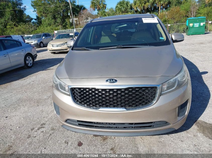 2016 Kia Sedona Lx VIN: KNDMB5C11G6178343 Lot: 40615245