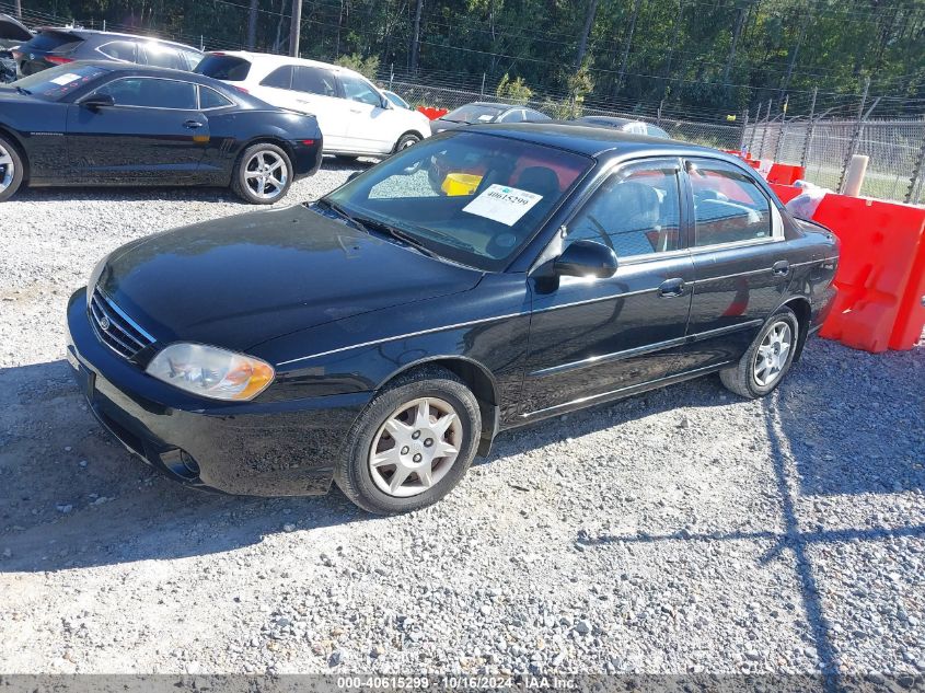 2002 Kia Spectra Ls VIN: KNAFB121325143849 Lot: 40615299