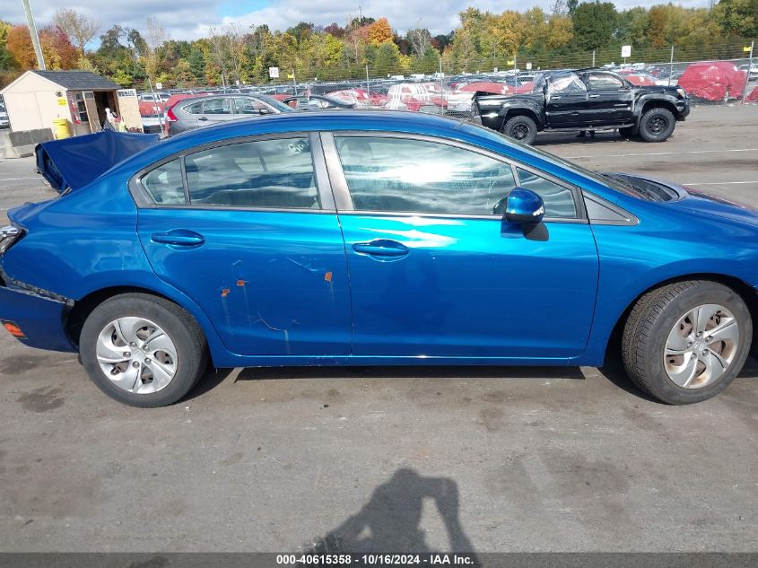 2013 Honda Civic Lx VIN: 19XFB2F50DE222151 Lot: 40615358