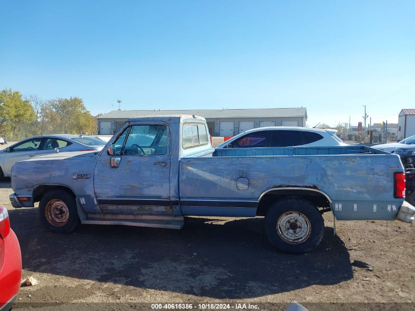 1988 Dodge D-Series D100 VIN: 1B7FD04Y8JS701244 Lot: 40615386