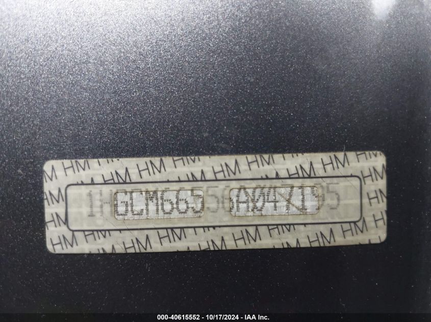 2006 Honda Accord 3.0 Ex VIN: 1HGCM66556A047195 Lot: 40615552