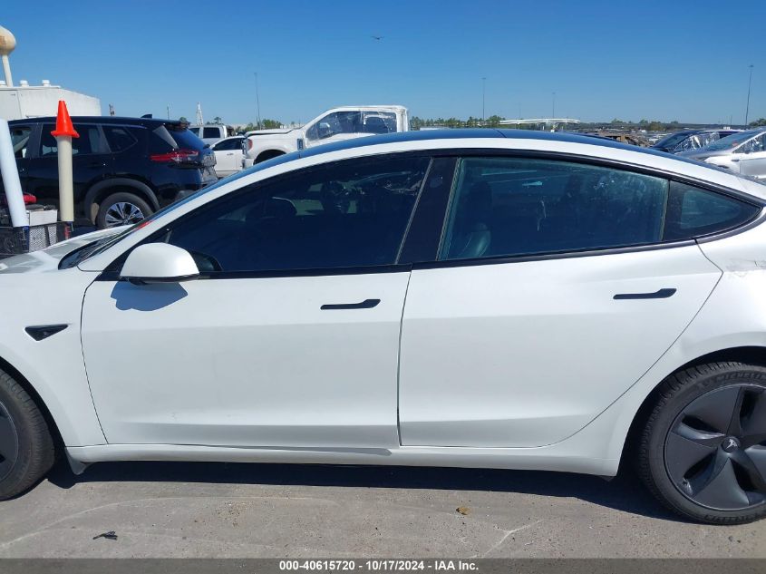 2021 Tesla Model 3 Standard Range Plus Rear-Wheel Drive VIN: 5YJ3E1EA6MF854181 Lot: 40615720