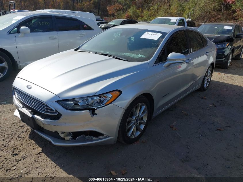 VIN 3FA6P0LU4HR301182 2017 Ford Fusion, Hybrid SE no.2