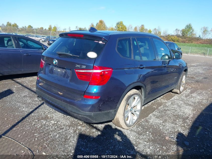 2016 BMW X3 xDrive28I VIN: 5UXWX9C57G0D95338 Lot: 40615958